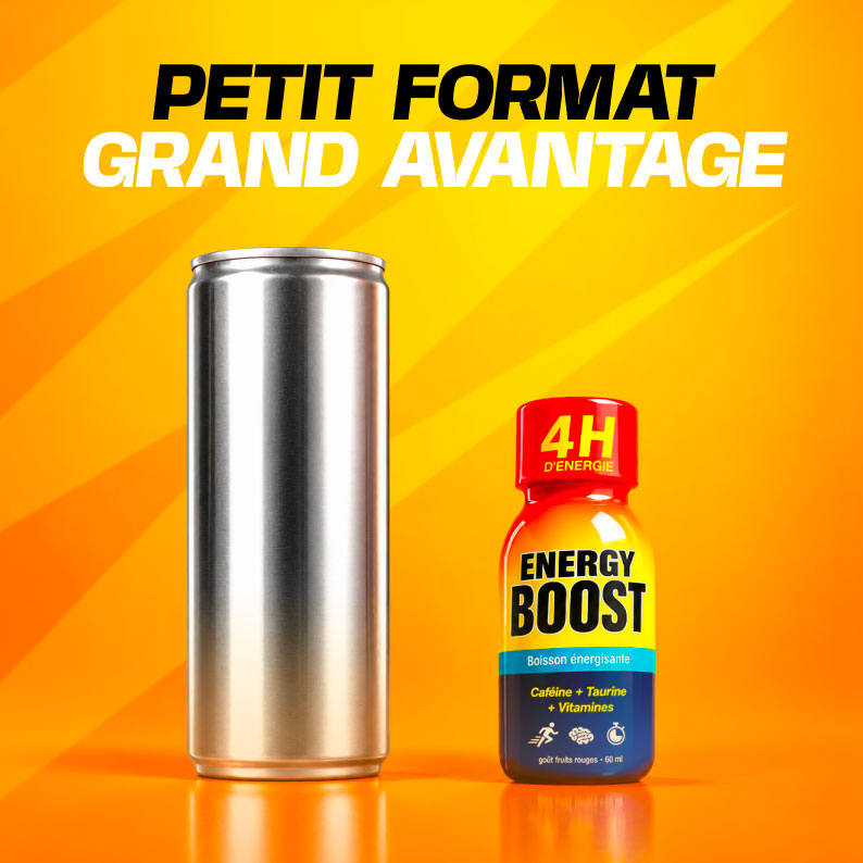 Shot énergétique ou grande canette : quel format choisir ?